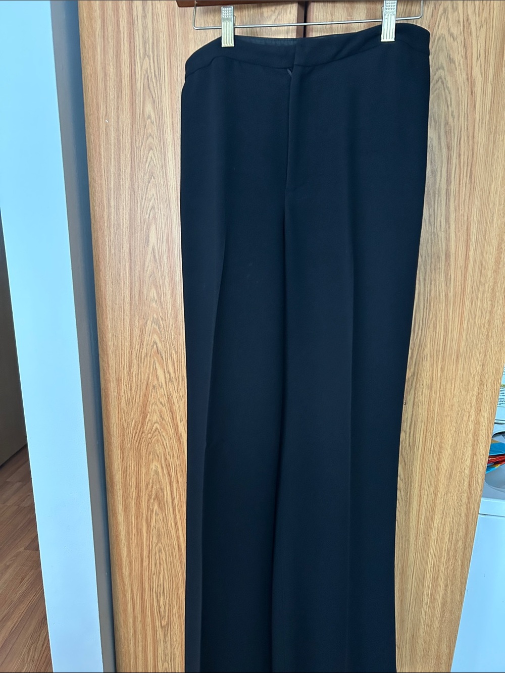 Women's Black Wide-Leg Trousers with Elastic Waist